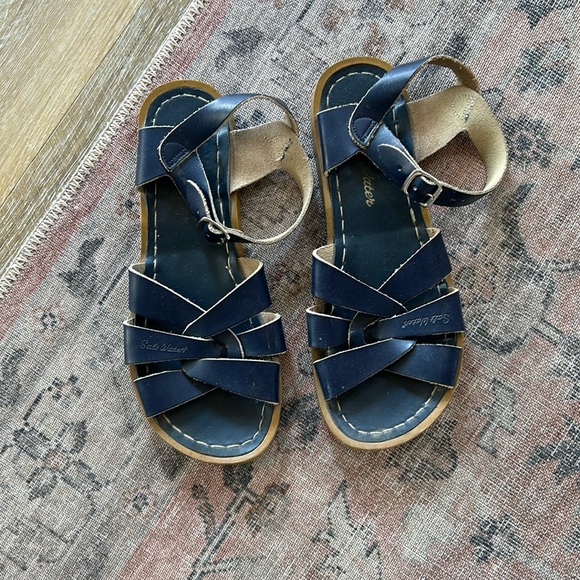 Salt Water Sandals by Hoy Shoes - Salt Water Leather Original Navy Sandal